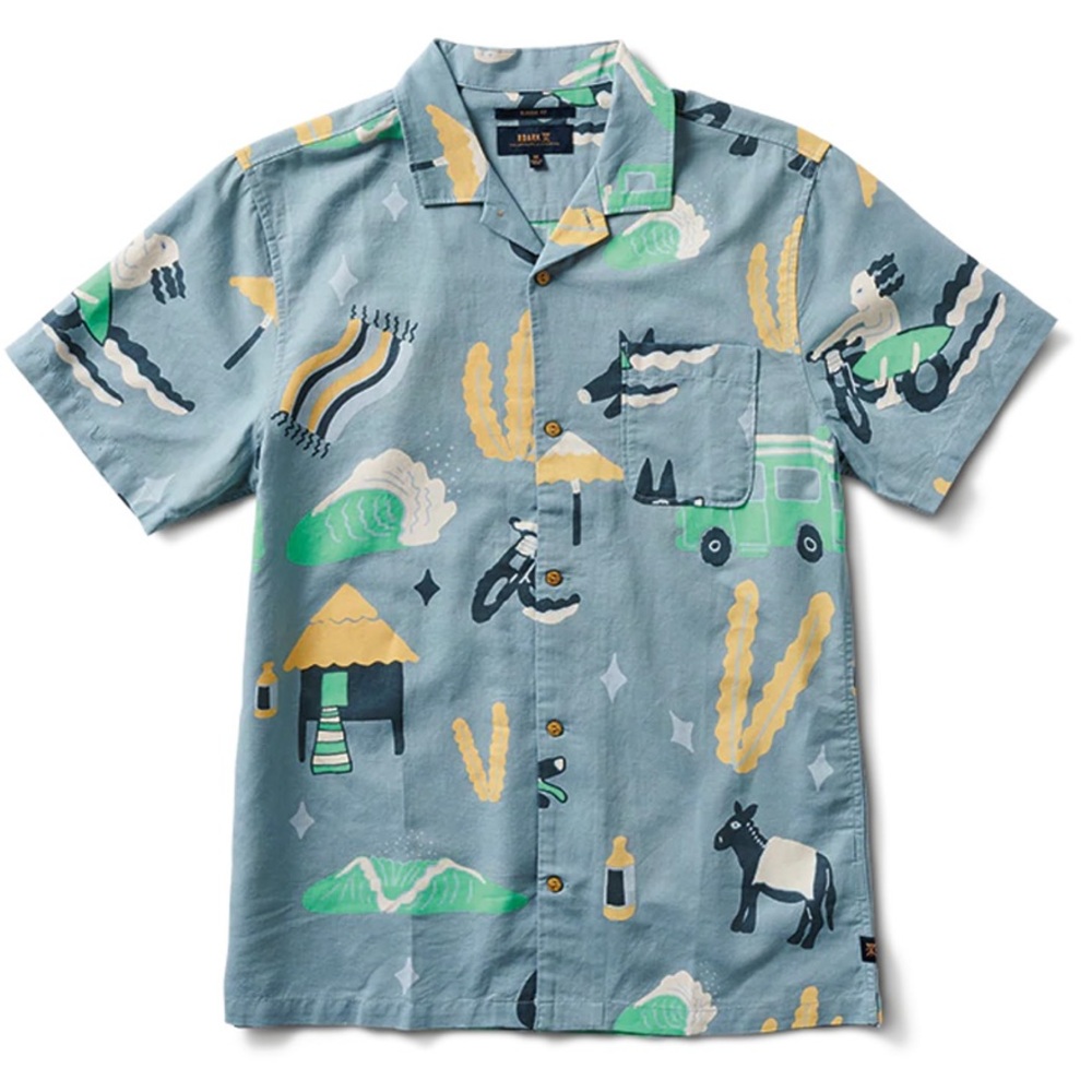 Roark Blue Graphic Casual Shirt